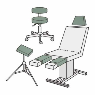 Medixwell Tabouret Hoes badstof "Medium" GRIJS