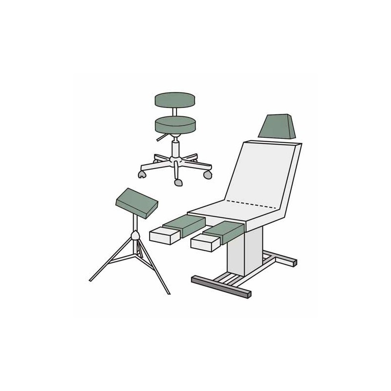 Medixwell Tabouret Hoes badstof "Medium" GRIJS