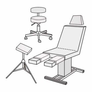 Medixwell Tabouret Hoes badstof "Medium" WIT