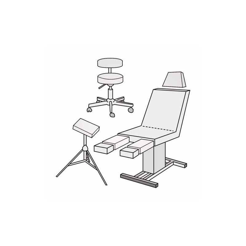 Medixwell Tabouret Hoes badstof "Medium" WIT