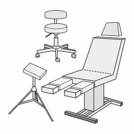 Medixwell Tabouret Hoes badstof "Medium" WIT
