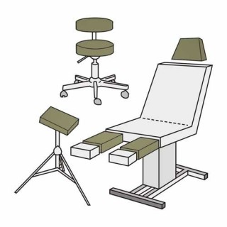 Medixwell Tabouret Hoes badstof "Medium" ZAND