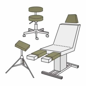 Medixwell Tabouret Hoes badstof "Medium" ZAND