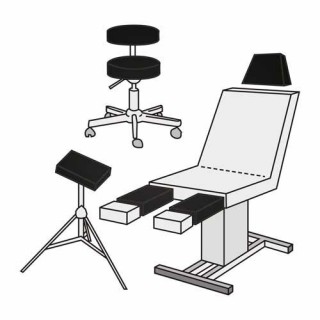 Medixwell Tabouret Hoes badstof "Medium" ZWART