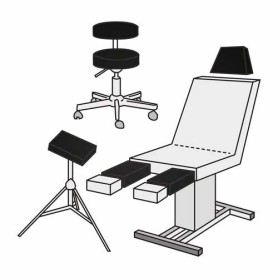 Medixwell Tabouret Hoes badstof "Medium" ZWART