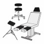 Medixwell Tabouret Hoes badstof "Medium" ZWART