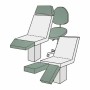 Medixwell Tabouret Hoes badstof "Mega" GRIJS