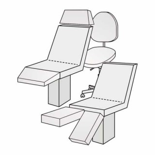 Medixwell Tabouret Hoes badstof "Mega" WIT