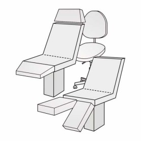 Medixwell Tabouret Hoes badstof "Mega" WIT