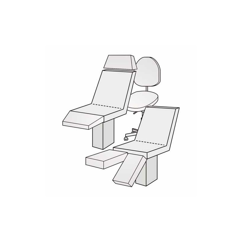 Medixwell Tabouret Hoes badstof "Mega" WIT