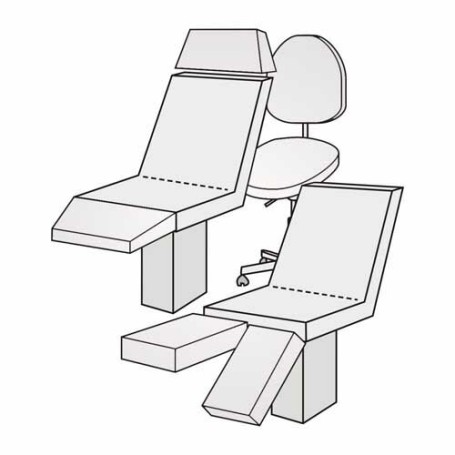 Medixwell Tabouret Hoes badstof "Mega" WIT