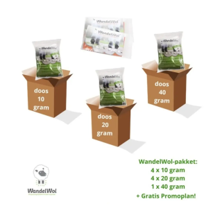 Wandelwol kennispakket 4x10gr 4x20gr 1x40gr+promotie